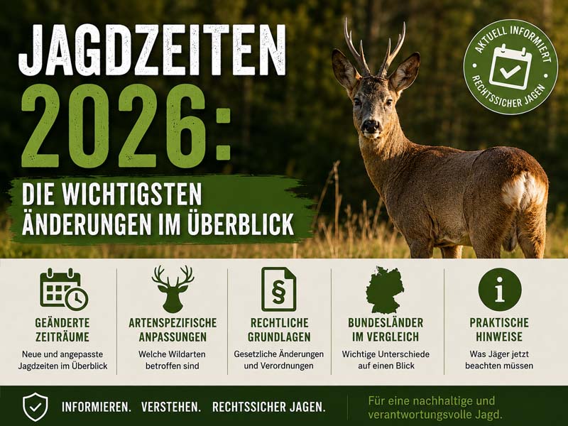 Jagdzeiten 2026: Die Änderungen