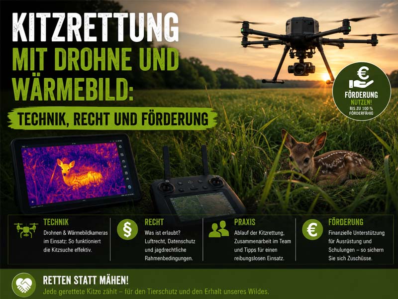 Kitzrettung mit Wärmebild-Drohne