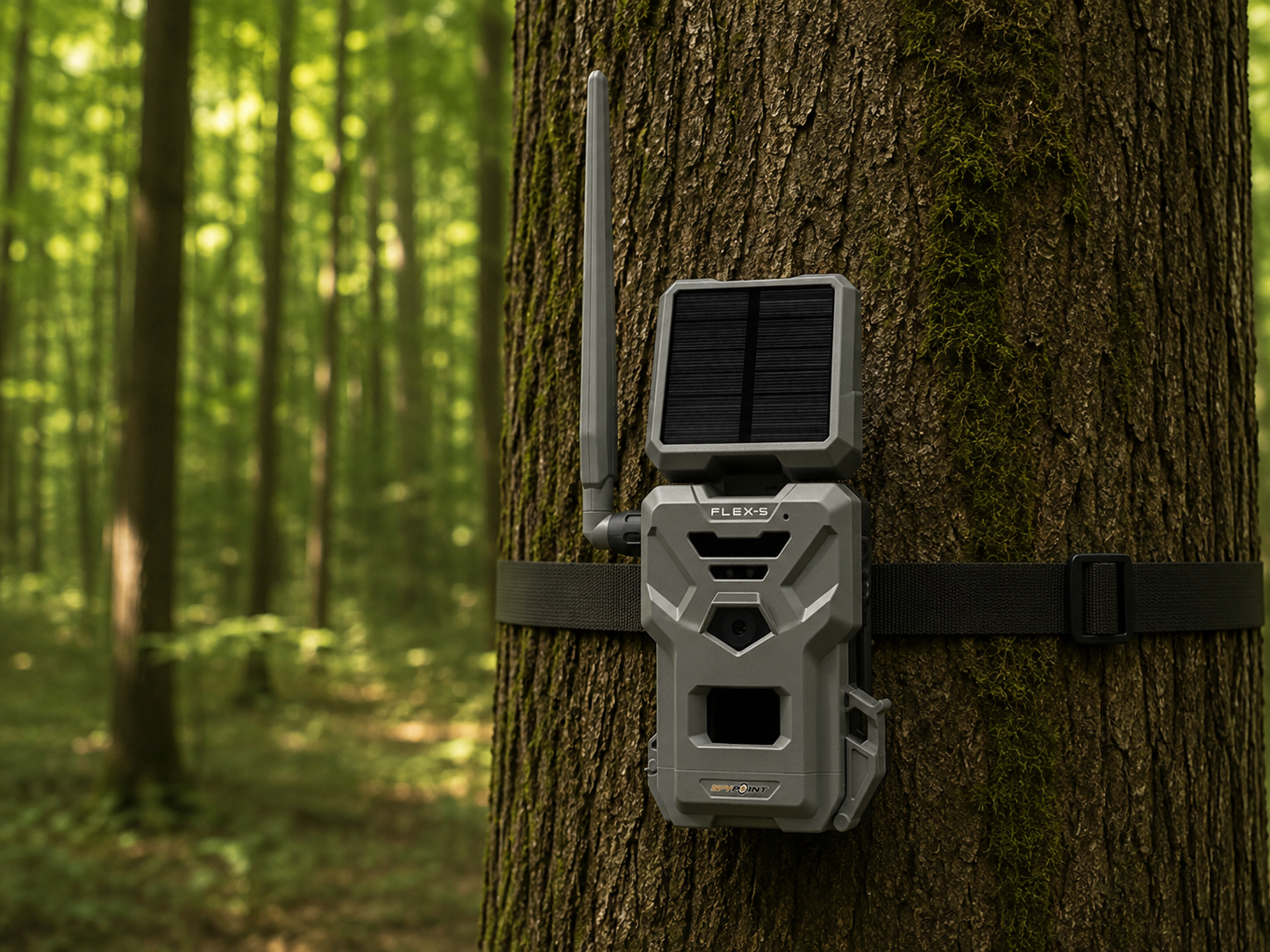Spypoint Flex-S Solar-Wildkamera mit No-Glow-Blitz
